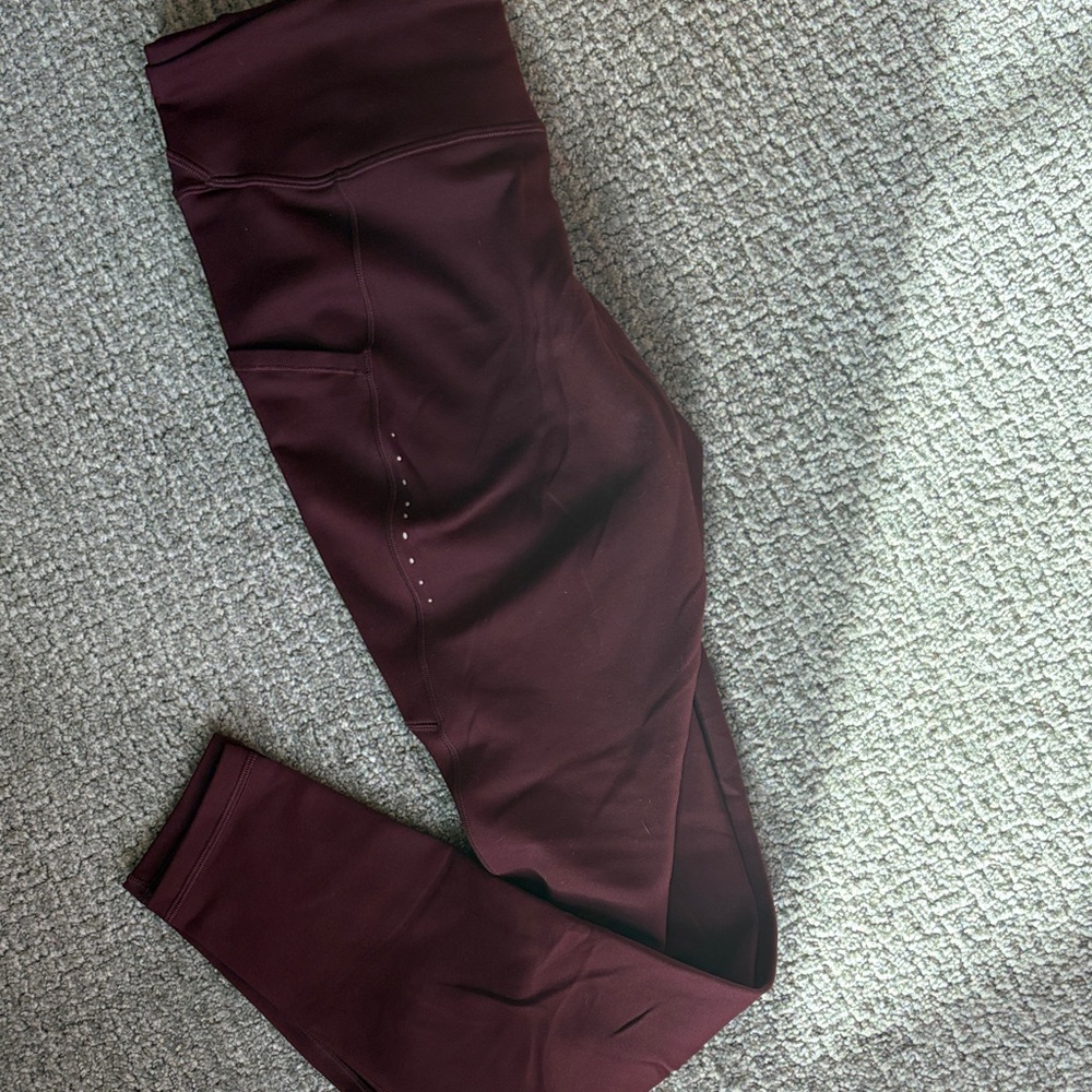 Lululemon Athletica Deep Red Leggings